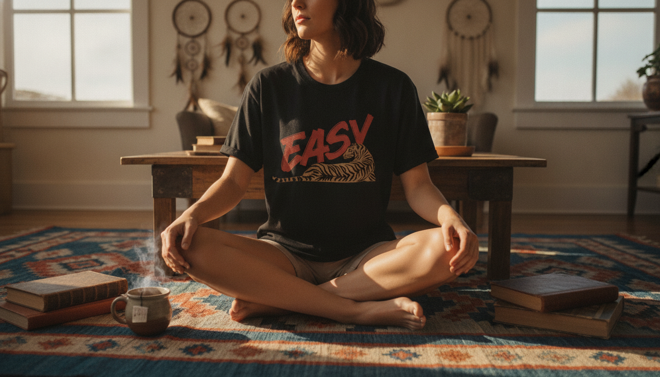 Easy Tiger Heavy Cotton Tee: Boho Graphic T-Shirt